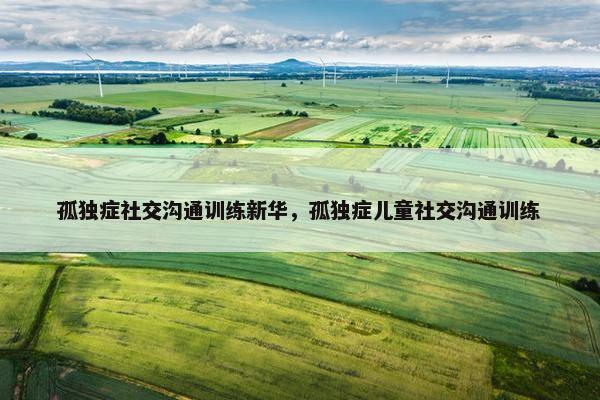 孤独症社交沟通训练新华，孤独症儿童社交沟通训练