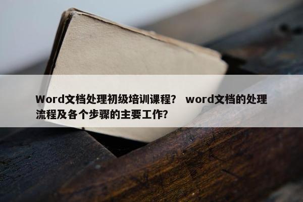 Word文档处理初级培训课程？ word文档的处理流程及各个步骤的主要工作？
