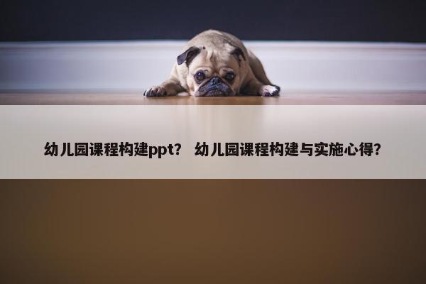 幼儿园课程构建ppt？ 幼儿园课程构建与实施心得？
