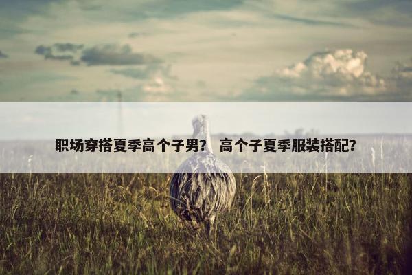 职场穿搭夏季高个子男？ 高个子夏季服装搭配？