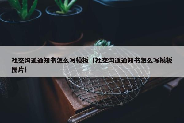 社交沟通通知书怎么写模板（社交沟通通知书怎么写模板图片）