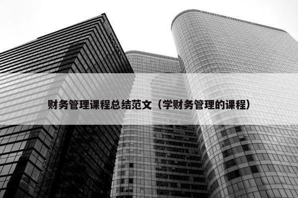 财务管理课程总结范文（学财务管理的课程）