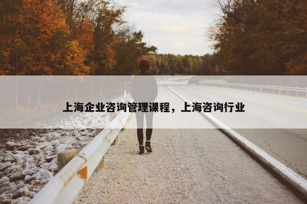 上海企业咨询管理课程，上海咨询行业