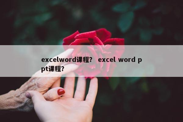 excelword课程？ excel word ppt课程？