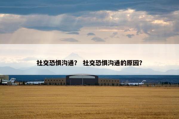社交恐惧沟通？ 社交恐惧沟通的原因？