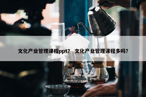 文化产业管理课程ppt？ 文化产业管理课程多吗？