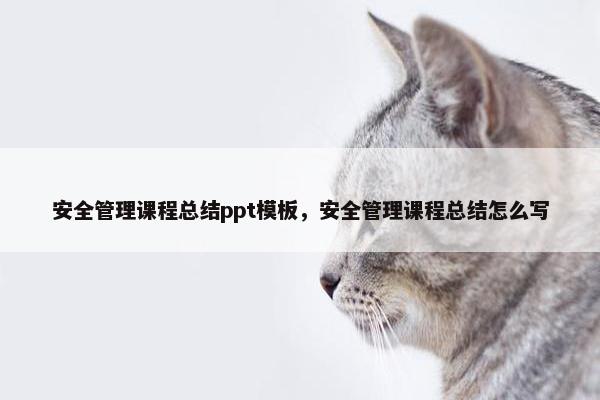 安全管理课程总结ppt模板，安全管理课程总结怎么写