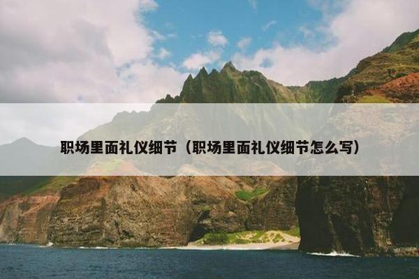 职场里面礼仪细节（职场里面礼仪细节怎么写）