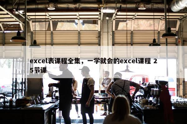 excel表课程全集，一学就会的excel课程 25节课