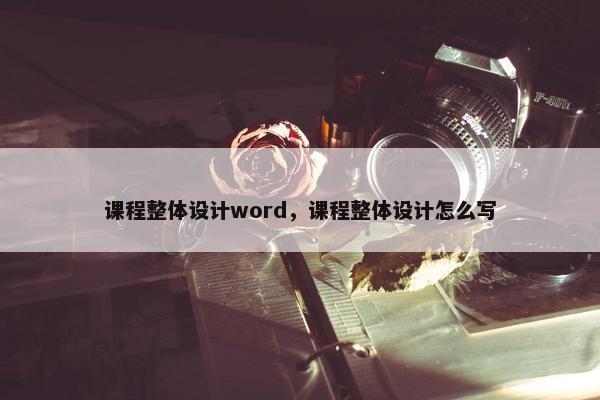 课程整体设计word，课程整体设计怎么写