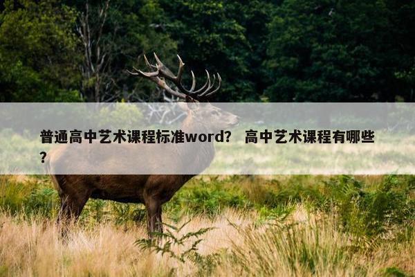 普通高中艺术课程标准word？ 高中艺术课程有哪些？