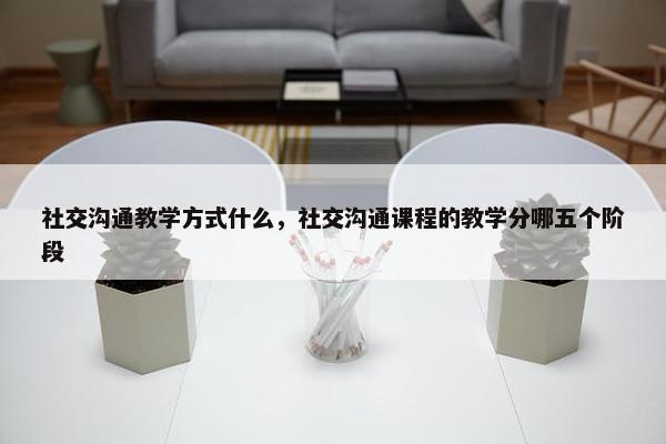 社交沟通教学方式什么，社交沟通课程的教学分哪五个阶段