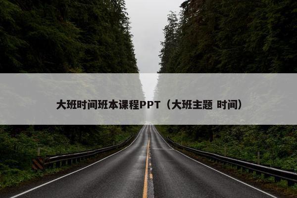 大班时间班本课程PPT（大班主题 时间）