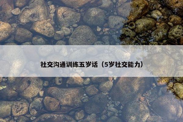 社交沟通训练五岁话（5岁社交能力）