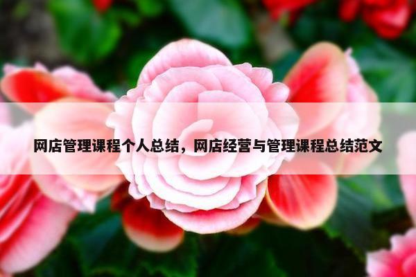 网店管理课程个人总结，网店经营与管理课程总结范文