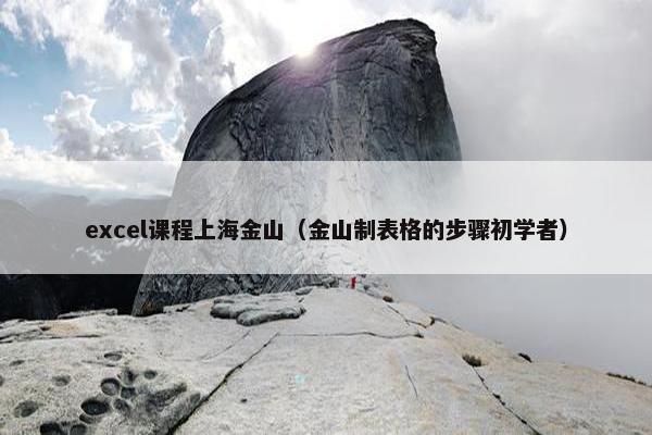 excel课程上海金山（金山制表格的步骤初学者）