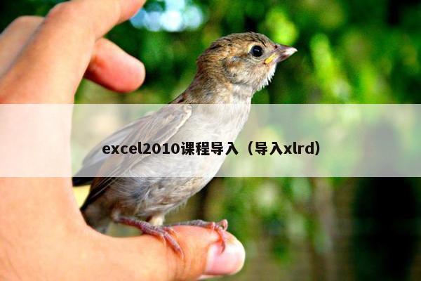 excel2010课程导入（导入xlrd）