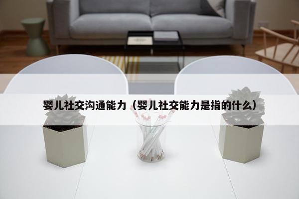 婴儿社交沟通能力（婴儿社交能力是指的什么）