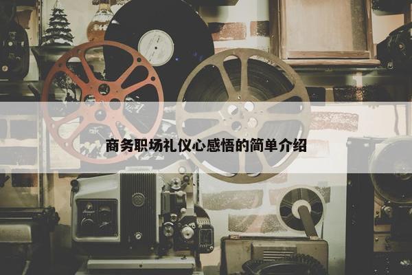 商务职场礼仪心感悟的简单介绍
