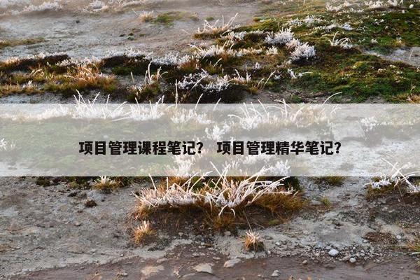 项目管理课程笔记？ 项目管理精华笔记？