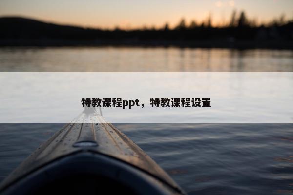 特教课程ppt，特教课程设置