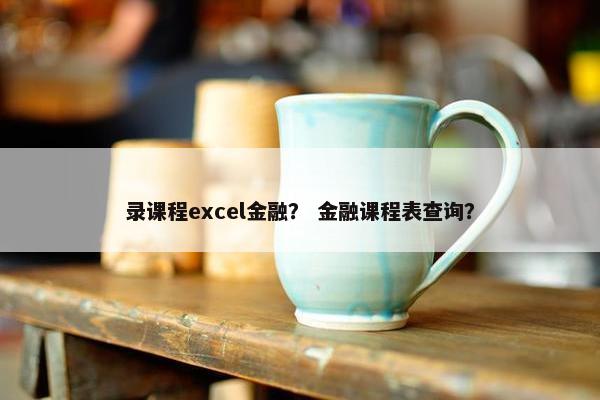 录课程excel金融？ 金融课程表查询？