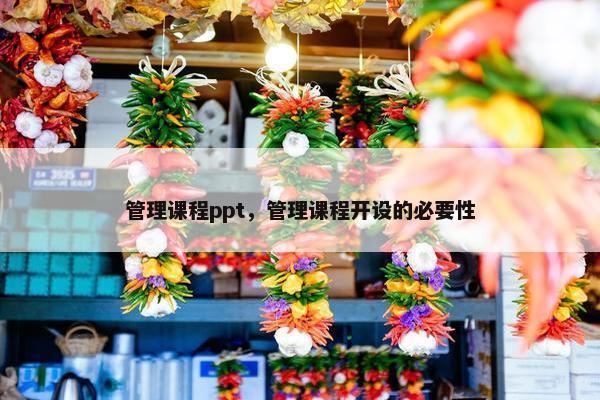 管理课程ppt，管理课程开设的必要性