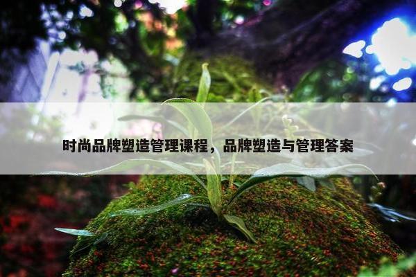 时尚品牌塑造管理课程，品牌塑造与管理答案