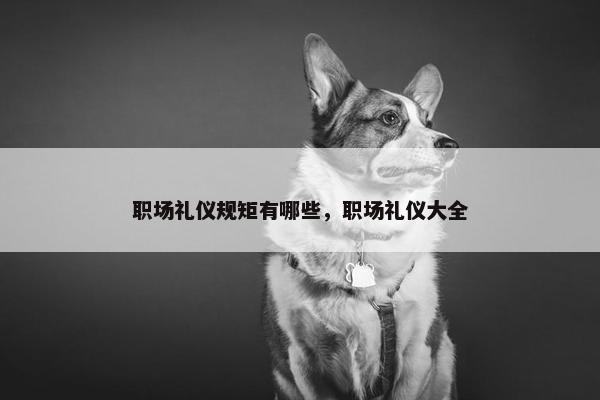 职场礼仪规矩有哪些，职场礼仪大全