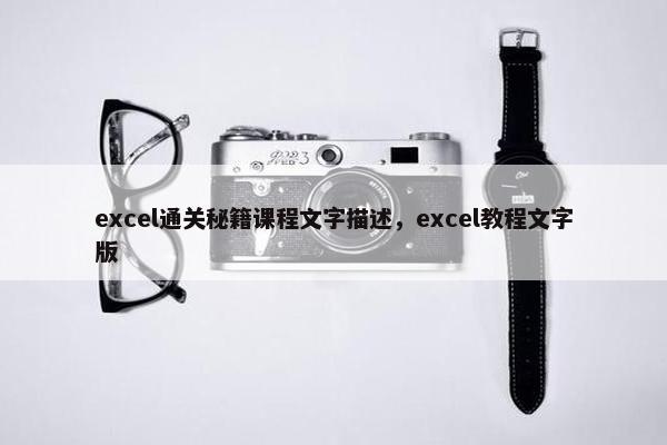 excel通关秘籍课程文字描述，excel教程文字版