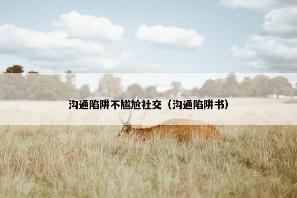 沟通陷阱不尴尬社交（沟通陷阱书）