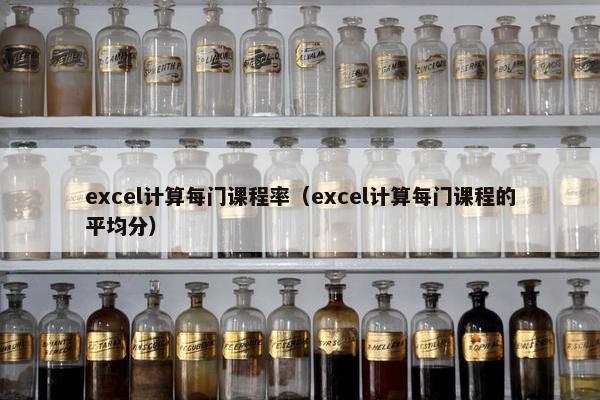 excel计算每门课程率（excel计算每门课程的平均分）
