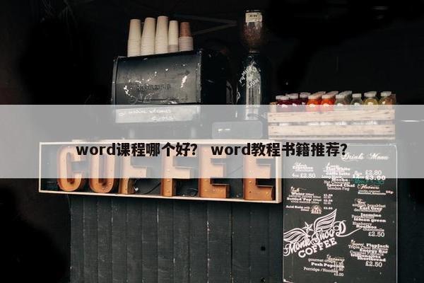 word课程哪个好？ word教程书籍推荐？