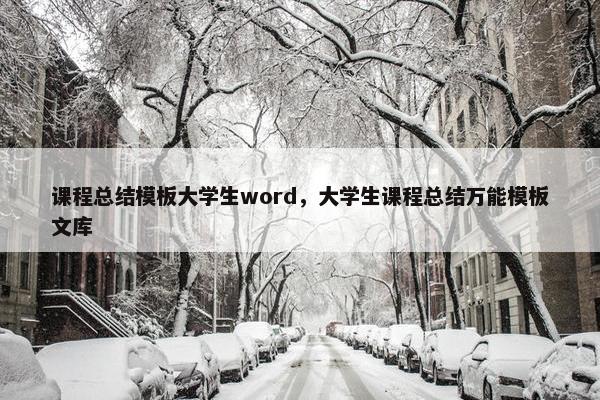 课程总结模板大学生word，大学生课程总结万能模板文库