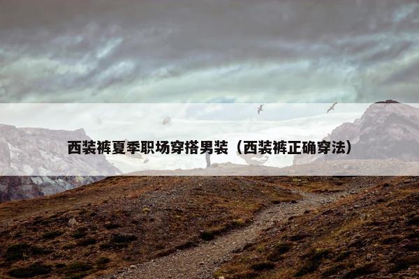 西装裤夏季职场穿搭男装（西装裤正确穿法）