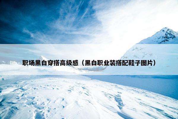 职场黑白穿搭高级感（黑白职业装搭配鞋子图片）