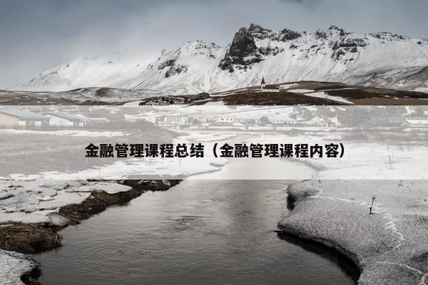 金融管理课程总结（金融管理课程内容）