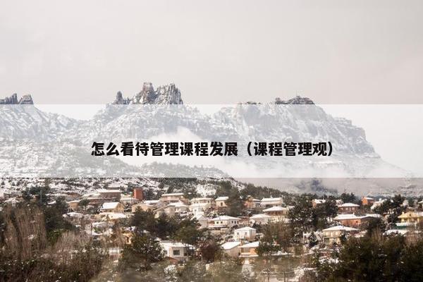 怎么看待管理课程发展（课程管理观）