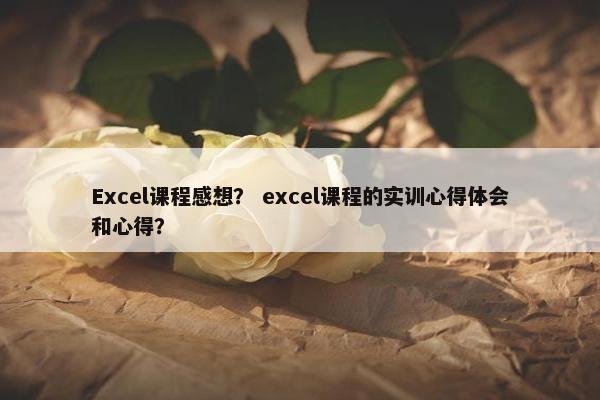 Excel课程感想？ excel课程的实训心得体会和心得？