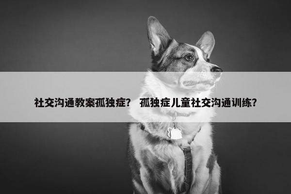 社交沟通教案孤独症？ 孤独症儿童社交沟通训练？