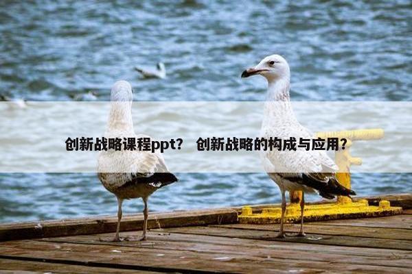 创新战略课程ppt？ 创新战略的构成与应用？
